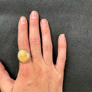 Yellow Stone 925 Silver Ring